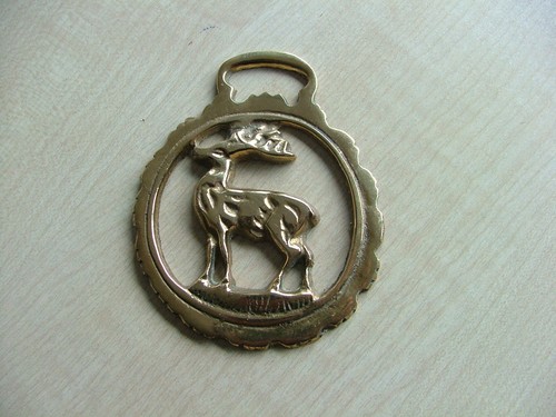 Vintage horse brass standing - brass,