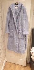 marks and spencer light blue Hooded dressing gown size large