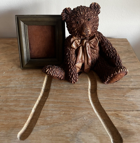 Brown teddy bear photo - brown, frame