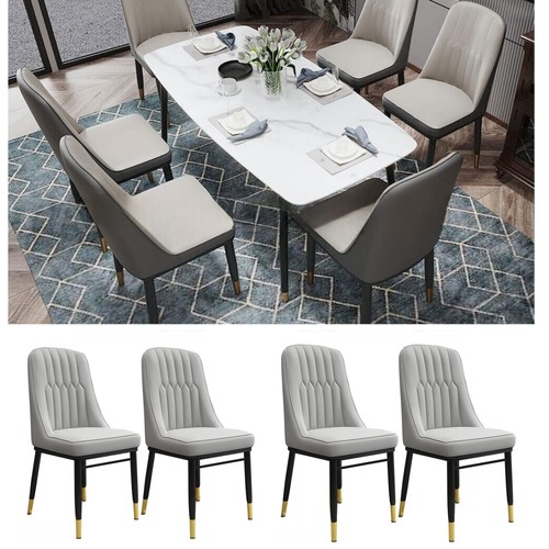 Dining chairs set leather - chairs,