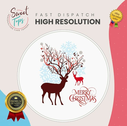 Christmas reindeer round - christmas,