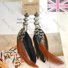 18cm long FEATHER EARRINGS
