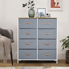 Storage Dresser Organizer Unit, Fabric Dresser,Chest of Drawers with Fabric Bins