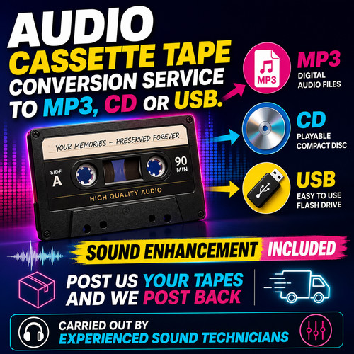 Record audio cassette tape - we,