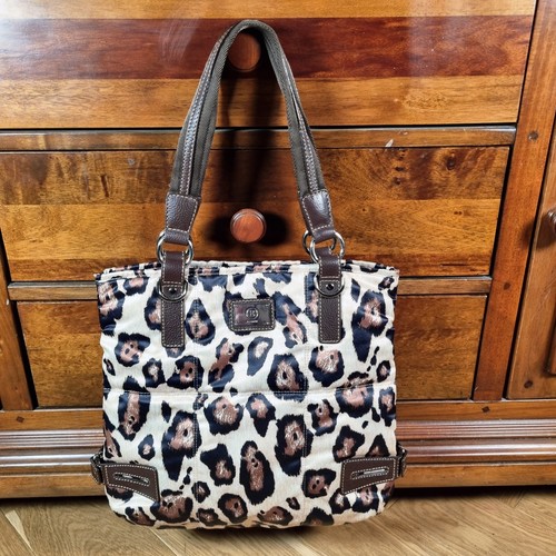 Bogber fabric and leather tote - fabric,