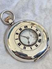 Longines Half Hunter Pocket Watch Silver Gents (FULL WORKING ORDER)* 1915* 15J