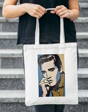 Elvis Presley Tote Bag Original Pop Art Gift Rock Roll Rockabilly King 50s 60s