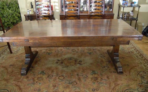 Oak refectory table - refectory,
