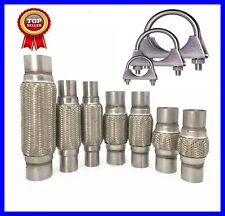 EXHAUST FLEXI PIPE JOINT KIT REPAIR+2 CLAMPS 38/42/45/48/50/55/60/64/70/76 MM ID
