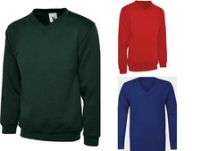 GIRLS/BOYS/KIDS V-NECK JUMPERS SUMMER COTTON SCHOOL V-NECK JUMPER THIN JUMPER