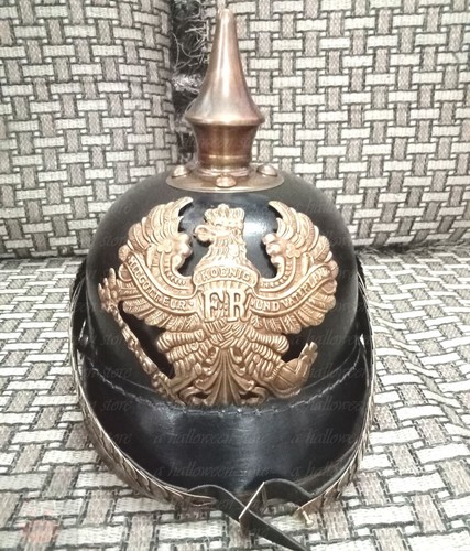 Leather german pickelhaube - german,