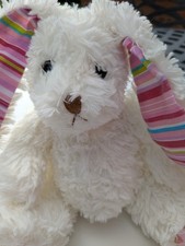 Waitrose Bunny Rabbit Soft Toy - Striped Inside Ears - Flower Feet Pads