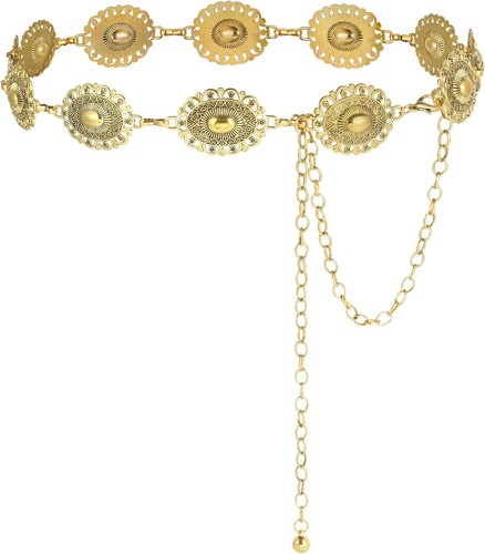 Western gold metal concho - metal,