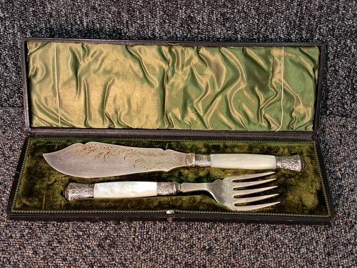 Antique silver plated fish - antique,