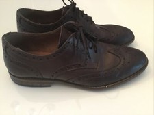Mens Original John Rocha Leather Brogue Shoes Chocolate Brown - Size UK 8 (42)