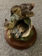 Wren and Chicks Nesting by Russell Willis and Border Fine Arts "Birds" c1998