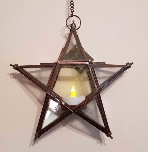 Star lantern glass hanging - lantern,,