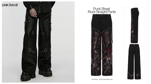 Punk rave men black red - punk, gothic