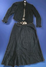 19th C Black Silk Dress With