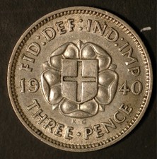Threepence 1937 - 1944 George VI .500 SILVER Choose Your Dates