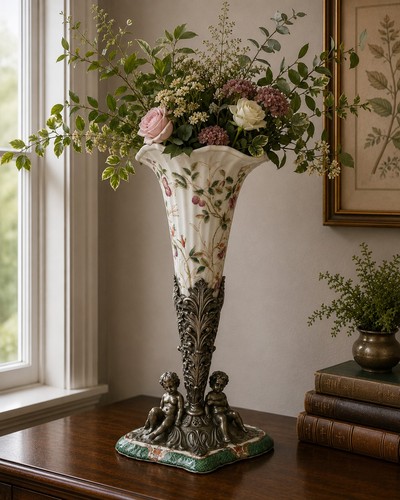 Large wong lee bronze - large, vase