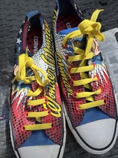 Converse All Star Wonder Woman Trainers UK 7 US 9 Comic Print Pop Art 