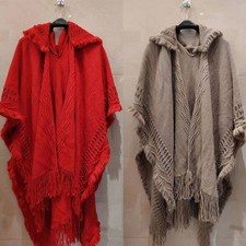 Cloak Hooded Knitted Shawl