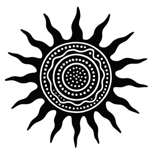 Aboriginal sun decal - sun,