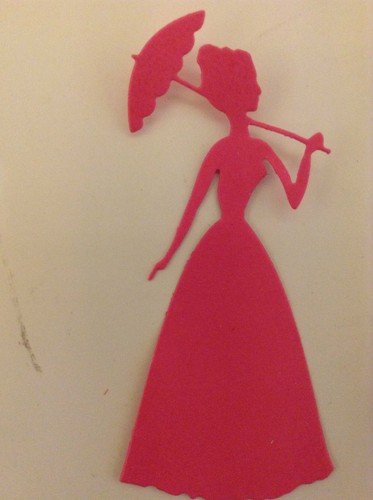 Cardmaking die cuts lady - die, +
