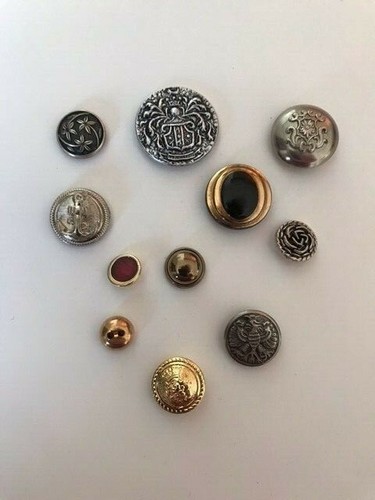 Metal and look buttons - and,