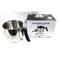 12/14CM Stainless Steel Induction Milk Pan Pot Pan With Pouring Lip  Handle.
