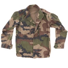 Genuine French Army F2 Camo Shirt Vintage Fatigue Camouflage Jacket Used