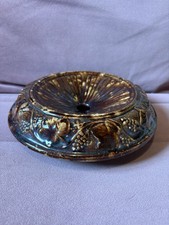 Antique Stoneware Brown Glaze Spittoon