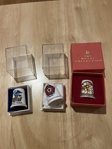 Three fine bone china - bone, thimbles