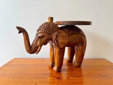 Vintage Wooden Elephant Plant Stand