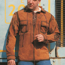 Men Western Cowboy Suede