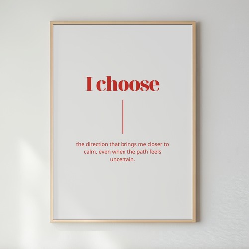 Calm direction typography - calm,