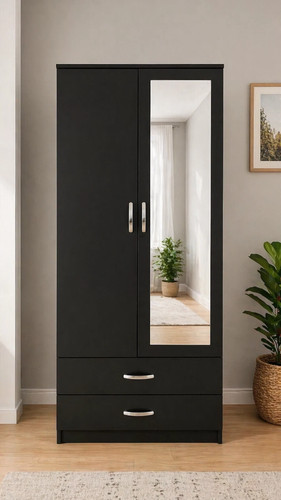 Ready assembled black door - assembled,