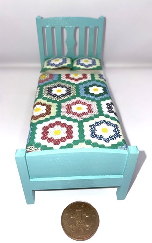 Dolls house single bed - house,