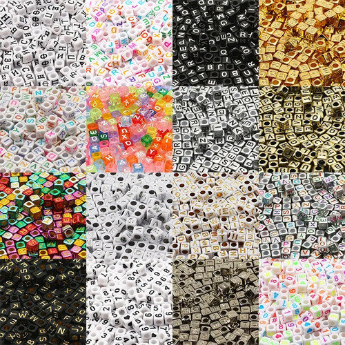 500pcs mixed letter acrylic - mixed,