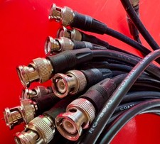 15 x  BNC  Patch Leads 1 Metre RG59 75 Ohm for CCTV (used) Pro-Signal PSG00516