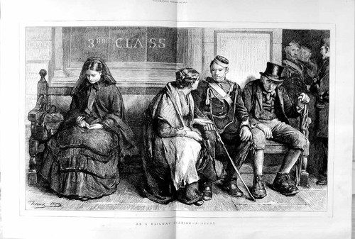 Old antique print - print, scene