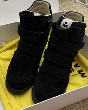 Isabel Marant IM3 High Top Wedge Black Suede Sneakers UK5.5 US7  EU39 VGC