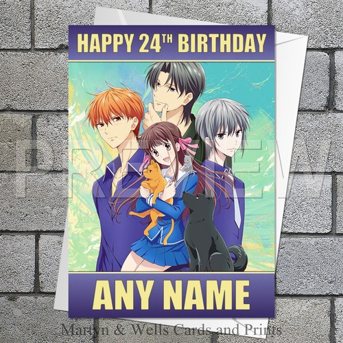 Fruits basket birthday card - basket,
