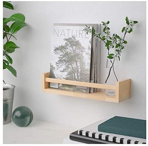 Natural wood wooden shelf - natural,
