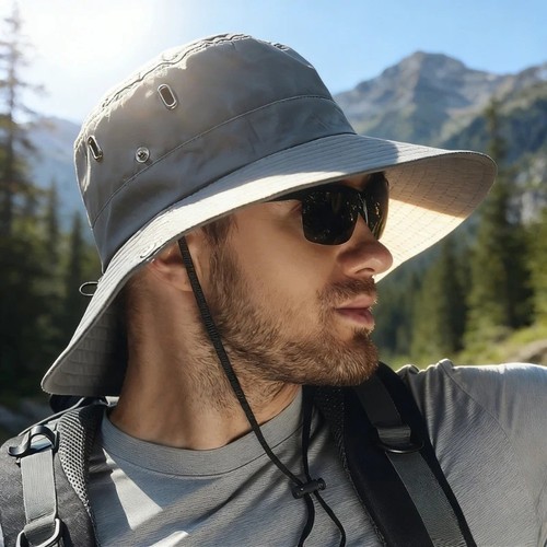 Mens sun hat - wide, brim
