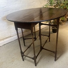Antique Georgian Drop Leaf Table Dining breakfast Table Solid Cuban Mahogany 18t
