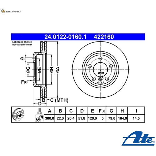 Brake disc 0122 0160 1 - brake,