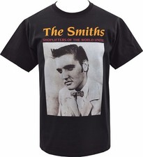 MENS BLACK T-SHIRT THE SMITHS SHOPLIFTERS ELVIS PRESLEY BRITISH MORRISSEY S- 5XL