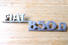 FIAT 850D VINTAGE / CLASSIC CAR BADGE 22cm. T.C. on back. Both pins OK.